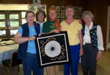 Nancy Robertshaw, Ann Humpheries, Bev Mannes and Marge Striggow from Asheville  - a fond memory of enjoyable visit to thier guild.